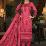Rani Pink Heritage Embroidered Three Piece Collection
