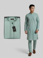 Eid Special/Men's Premium Stitched Seafoam Green Cotton Panjabi