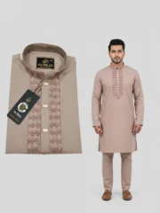 Eid Special/Men's Signature Mauve Cotton Panjabi