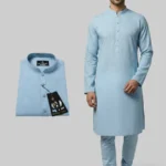 Eid Special/Men's Premium Sky Blue China Cotton Panjabi