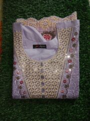 Eid Special/Premium Cotton Embroidered Festive Ensemble with Scalloped Artistry - Image 2