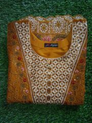 Eid Special/Radiant Mustard Embroidered Festive Ensemble - Image 2