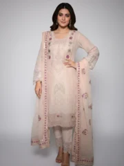 Eid Special/Intricate Scalloped Noir Floral Embroidered Heritage Ensemble