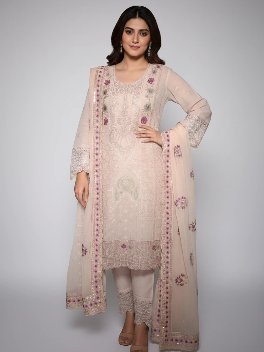 15_4_Eid 3 Eid Special/Intricate Scalloped Noir Floral Embroidered Heritage Ensemble - Image 1
