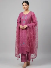 Eid Special/Pastel Harmony Embroidered Cotton 3-Piece