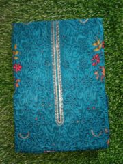 Eid Special/Sophisticated Forest Green & Charcoal Black Full-Body Embroidered 3-Piece - Image 2