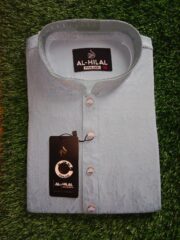 Eid Special/Men's Premium Sky Blue China Cotton Panjabi - Image 2