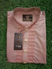 Eid Special/Men's Signature Mauve Cotton Panjabi - Image 2