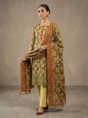 Eid Special/Meadow Moss Floral Embroidered 3-Piece Suit