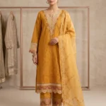 Eid Special/Radiant Mustard Embroidered Festive Ensemble